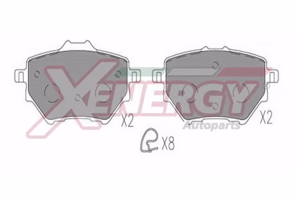AP XENERGY Kit pastiglie freno, Freno a disco