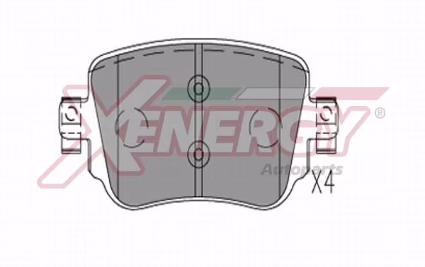 AP XENERGY Kit pastiglie freno, Freno a disco