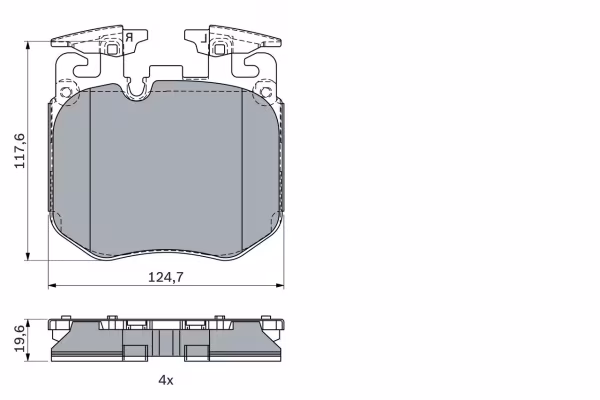 BOSCH Kit pastiglie freno, Freno a disco