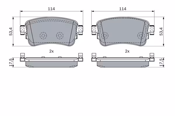 BOSCH Kit pastiglie freno, Freno a disco