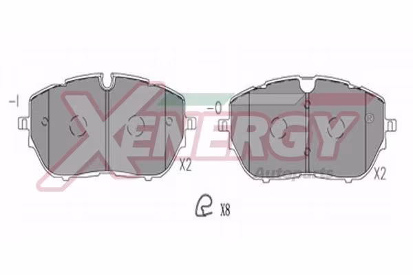 AP XENERGY Kit pastiglie freno, Freno a disco