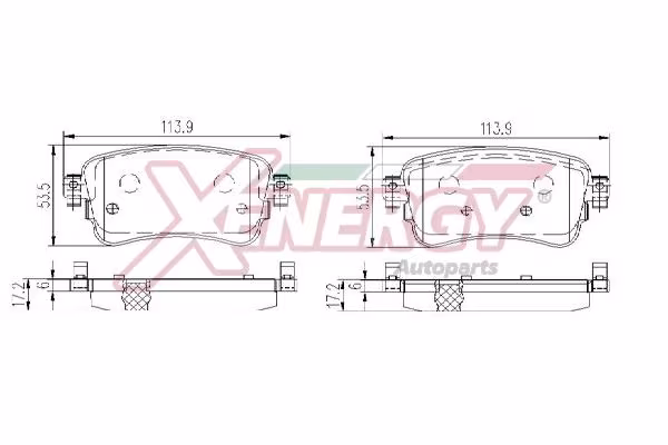 AP XENERGY Kit pastiglie freno, Freno a disco