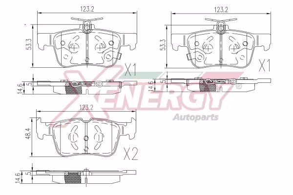 AP XENERGY Kit pastiglie freno, Freno a disco
