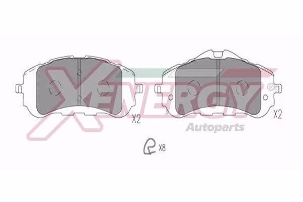 AP XENERGY Kit pastiglie freno, Freno a disco