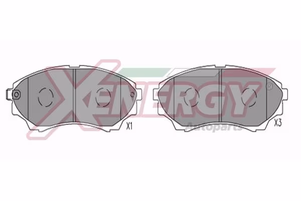 AP XENERGY Kit pastiglie freno, Freno a disco
