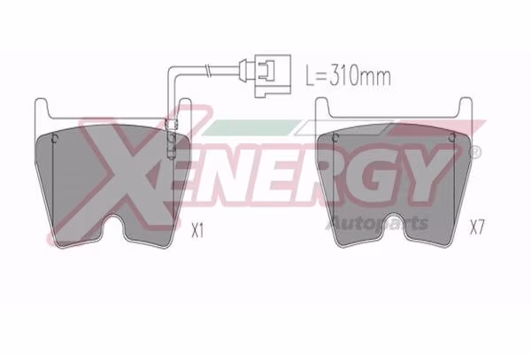 AP XENERGY Kit pastiglie freno, Freno a disco