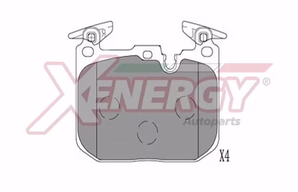 AP XENERGY Kit pastiglie freno, Freno a disco