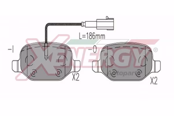 AP XENERGY Kit pastiglie freno, Freno a disco