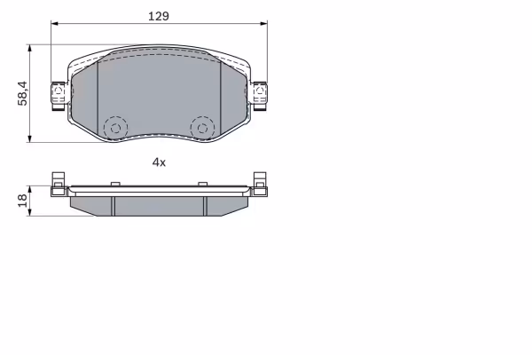 BOSCH Kit pastiglie freno, Freno a disco