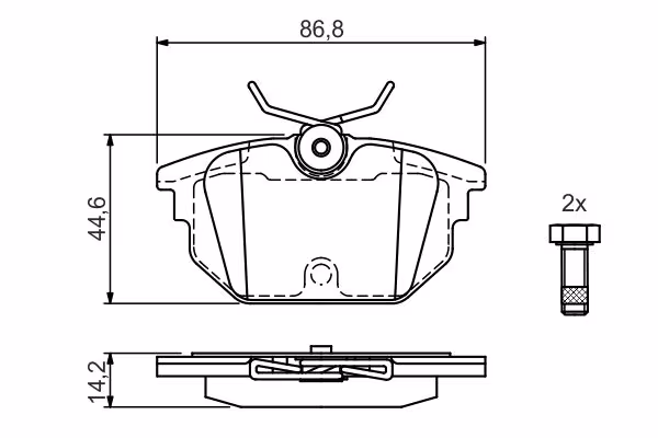 BOSCH Kit pastiglie freno, Freno a disco