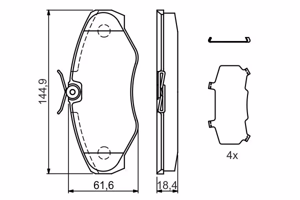 BOSCH Kit pastiglie freno, Freno a disco