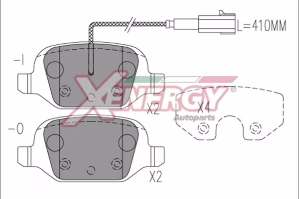 AP XENERGY Kit pastiglie freno, Freno a disco
