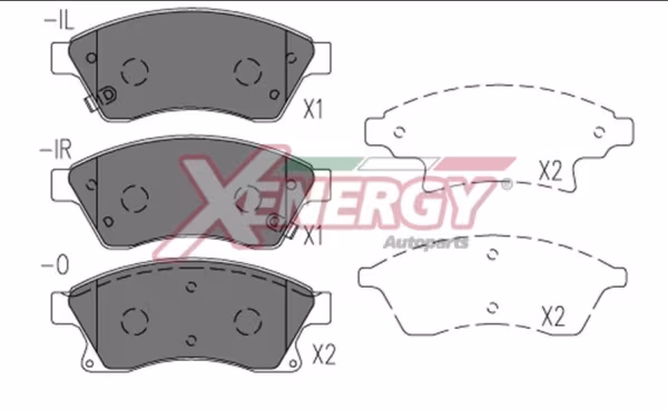 AP XENERGY Kit pastiglie freno, Freno a disco