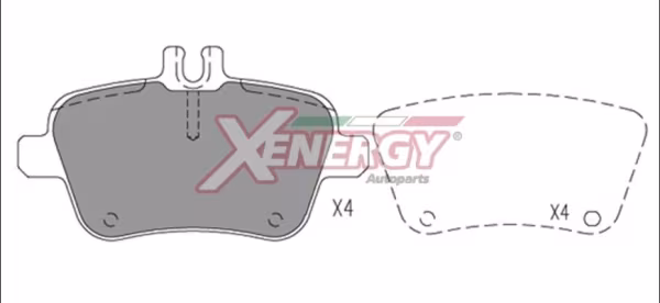 AP XENERGY Kit pastiglie freno, Freno a disco