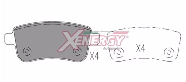 AP XENERGY Kit pastiglie freno, Freno a disco
