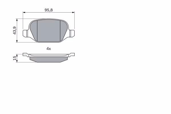 BOSCH Kit pastiglie freno, Freno a disco