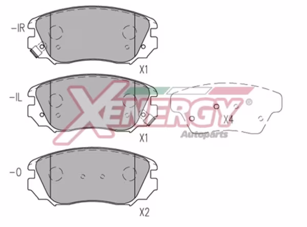 AP XENERGY Kit pastiglie freno, Freno a disco