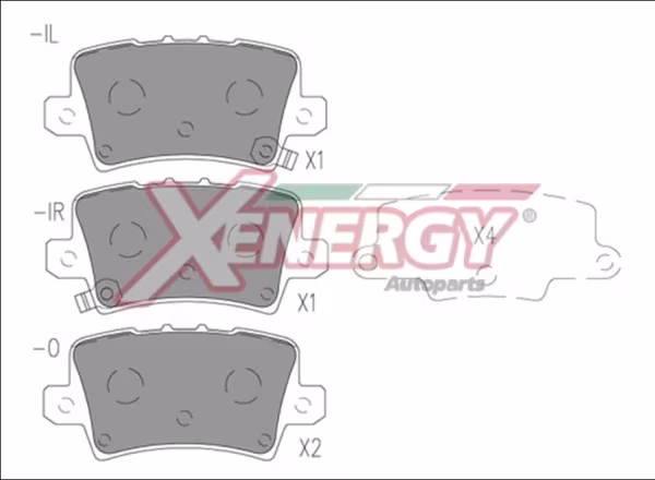 AP XENERGY Kit pastiglie freno, Freno a disco