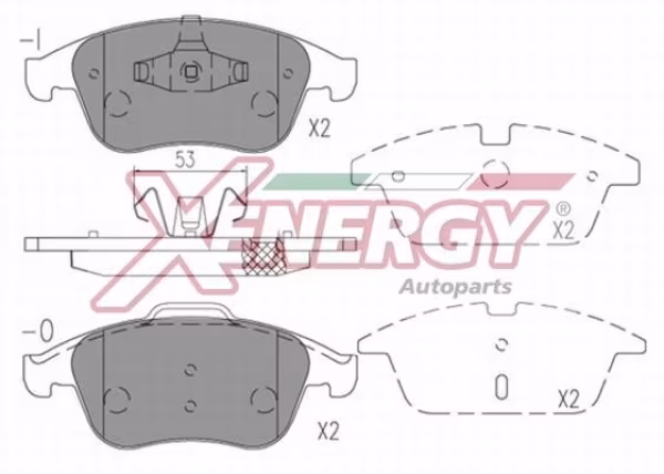 AP XENERGY Kit pastiglie freno, Freno a disco