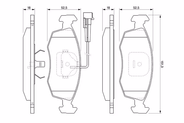 BOSCH Kit pastiglie freno, Freno a disco