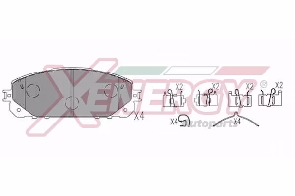 AP XENERGY Kit pastiglie freno, Freno a disco
