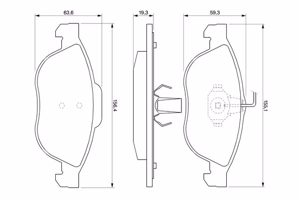 BOSCH Kit pastiglie freno, Freno a disco