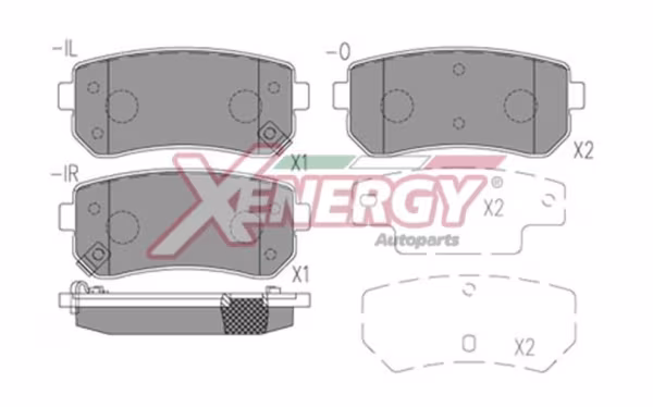 AP XENERGY Kit pastiglie freno, Freno a disco
