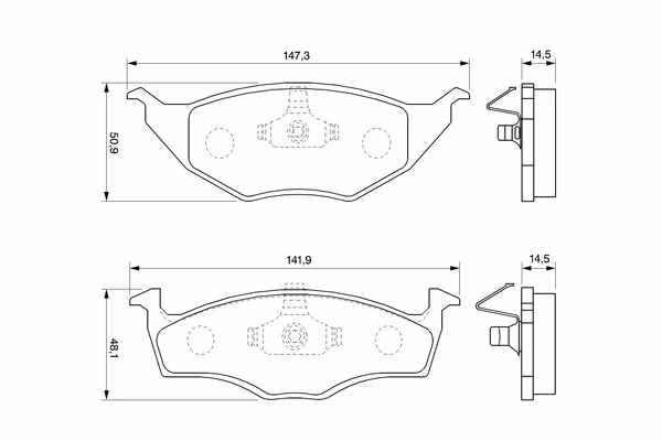 BOSCH Kit pastiglie freno, Freno a disco