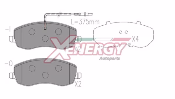 AP XENERGY Kit pastiglie freno, Freno a disco