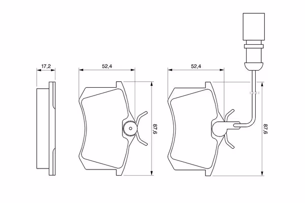BOSCH Kit pastiglie freno, Freno a disco