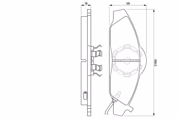 BOSCH Kit pastiglie freno, Freno a disco