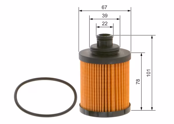BOSCH Filtro olio