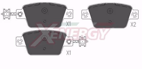AP XENERGY Kit pastiglie freno, Freno a disco