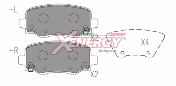 AP XENERGY Kit pastiglie freno, Freno a disco
