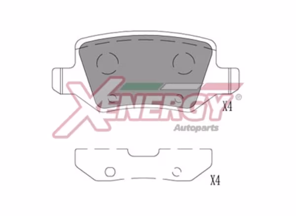 AP XENERGY Kit pastiglie freno, Freno a disco