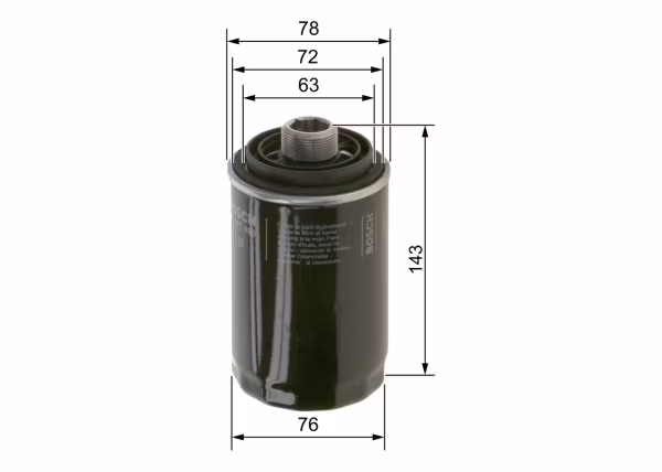 BOSCH Filtro olio