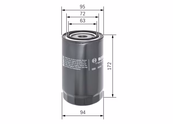 BOSCH Filtro olio