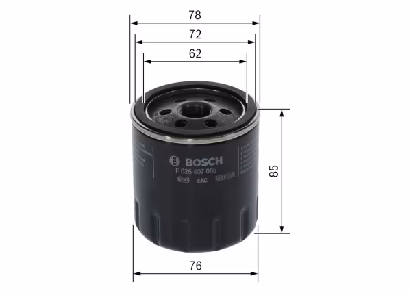 BOSCH Filtro olio