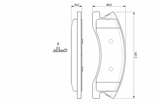 BOSCH Kit pastiglie freno, Freno a disco