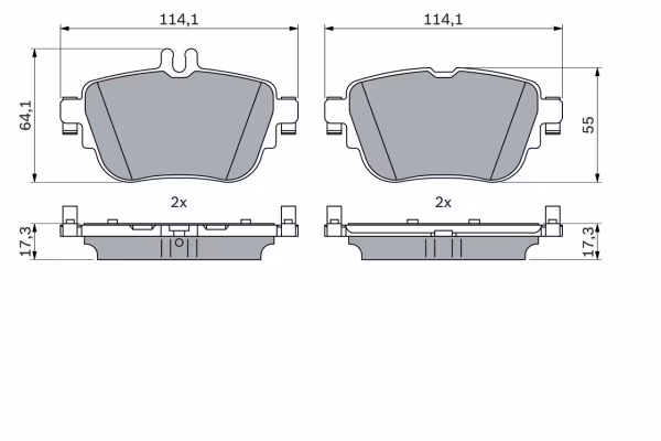 BOSCH Kit pastiglie freno, Freno a disco