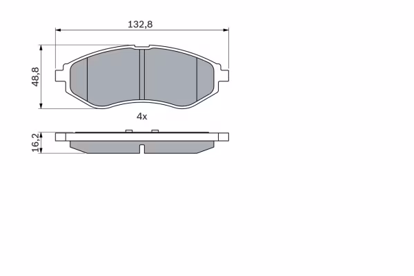BOSCH Kit pastiglie freno, Freno a disco