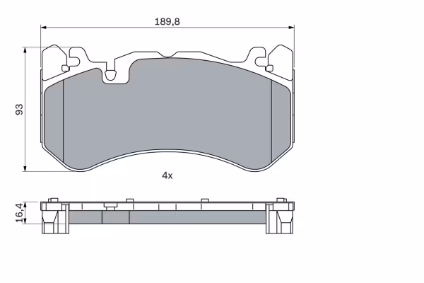 BOSCH Kit pastiglie freno, Freno a disco