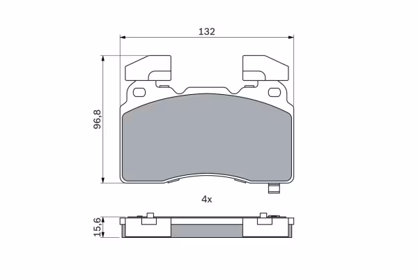 BOSCH Kit pastiglie freno, Freno a disco