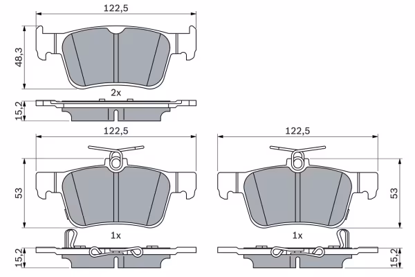 BOSCH Kit pastiglie freno, Freno a disco
