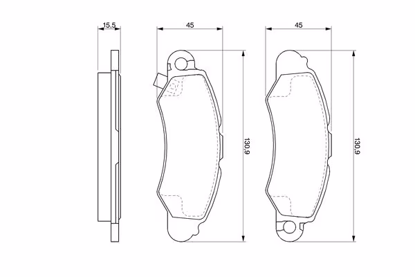 BOSCH Kit pastiglie freno, Freno a disco