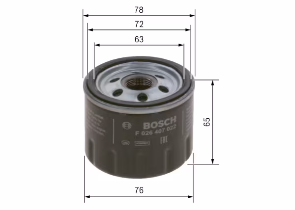 BOSCH Filtro olio