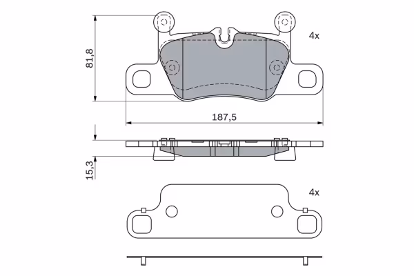 BOSCH Kit pastiglie freno, Freno a disco