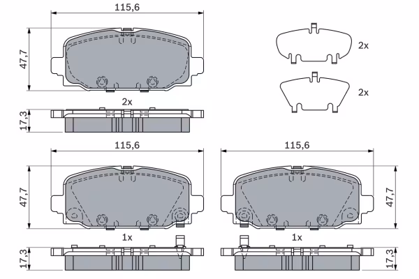BOSCH Kit pastiglie freno, Freno a disco