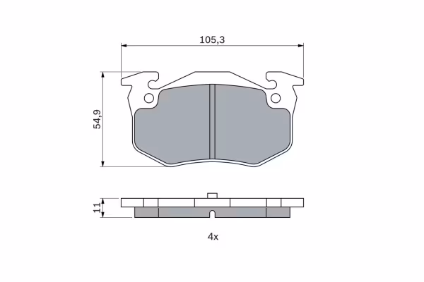 BOSCH Kit pastiglie freno, Freno a disco