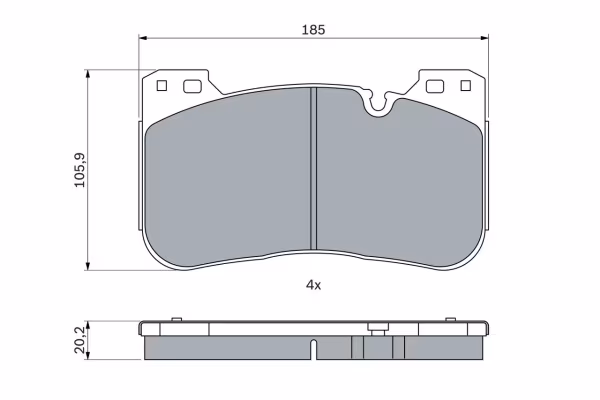 BOSCH Kit pastiglie freno, Freno a disco